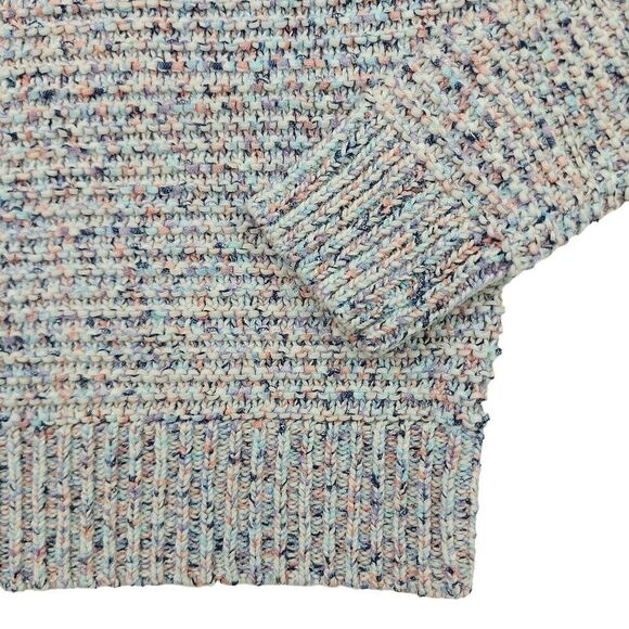 Gap Kids Pullover Sweater Girls Medium Gray Knitted Raglan Sleeve Cotton Blend - Picture 4 of 10